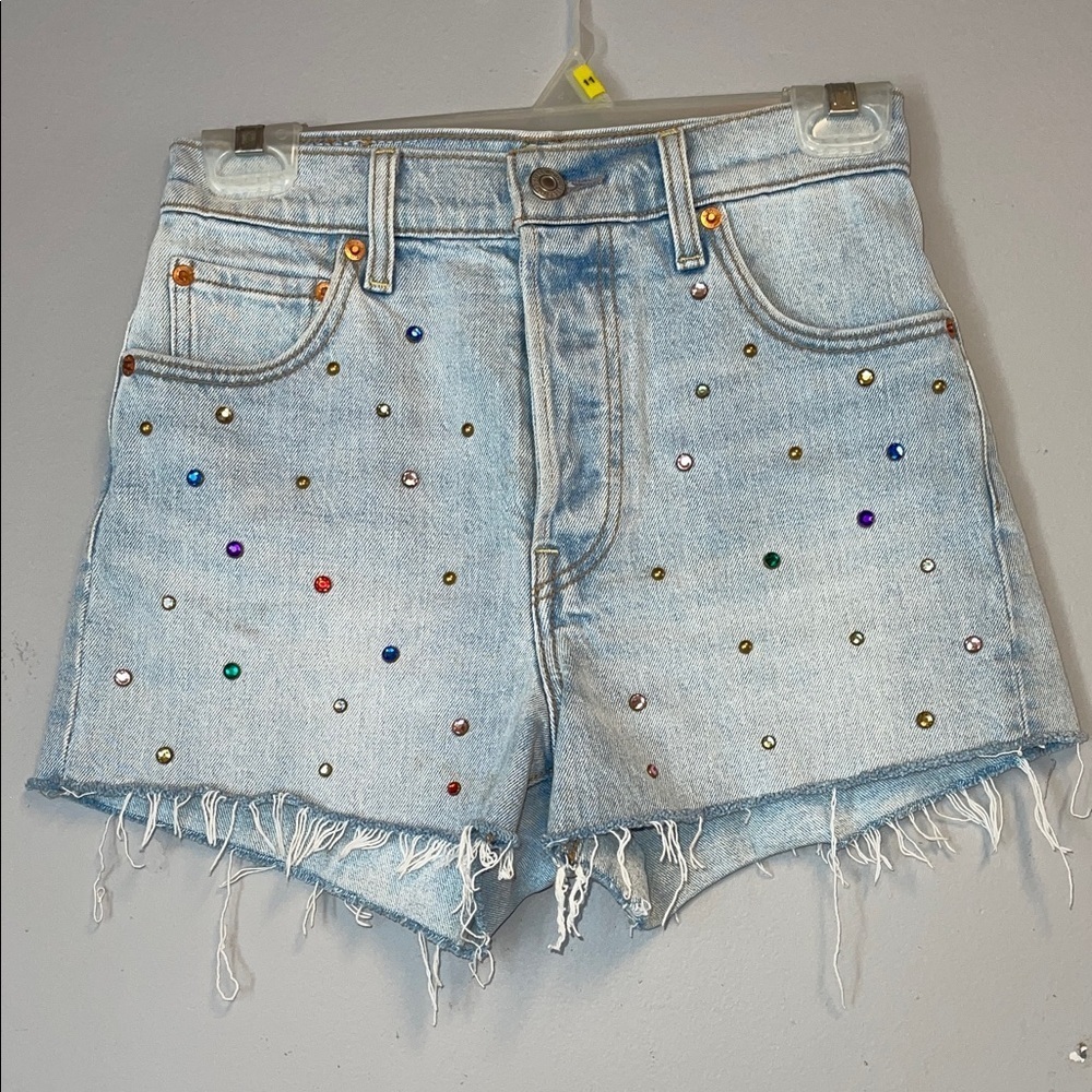 Levi's jean shorts w/jewels